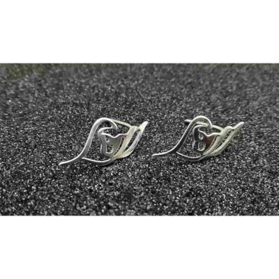Set of Persian Silver Named Necklace & Earrings Model Elahe