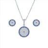 Set of Silver Necklace & Earring Model Cheshm Nazar