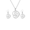 Set of Persian Silver Necklace & Earring Model Dey Symbol