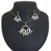 Set of Silver Necklace & Earrings Model Mahi