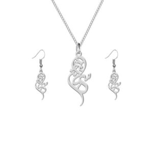 Silver Set of Necklace & Earring - Samaneh