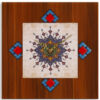 Handcrafted Persian Wooden Wall Clock with Geometric Pattern Model Aram