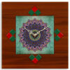 Handcrafted Persian Wooden Wall Clock with Geometric Pattern Model Aram