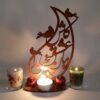 Persian Ornament Wooden Tabletop Candle Holder stand Calligraphy