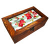 Wooden Box for Gift Giving with Persian Inspired Pattern Pomegranate