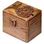 Wooden Box for Gift Giving with Persian Inspired Pattern Sama
