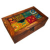 Wooden Box for Gift Giving with Persian Inspired Pattern Tiles