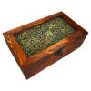 Wooden Box for Gift Giving with Persian Inspired Pattern Carpet