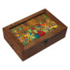 Wooden Box for Gift Giving with Persian Inspired Pattern Painting