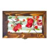 Wooden Box for Gift Giving with Persian Inspired Pattern Pomegranate