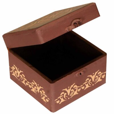 Wooden Box for Gift Giving with Persian Inspired Pattern Poem