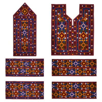 Handmade Balochi Embroidered Dress Panel – Model Flower