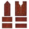Handmade Balochi Embroidered Dress Panel - Red
