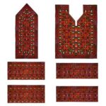 Handmade Balochi Embroidered Dress Panel - Red