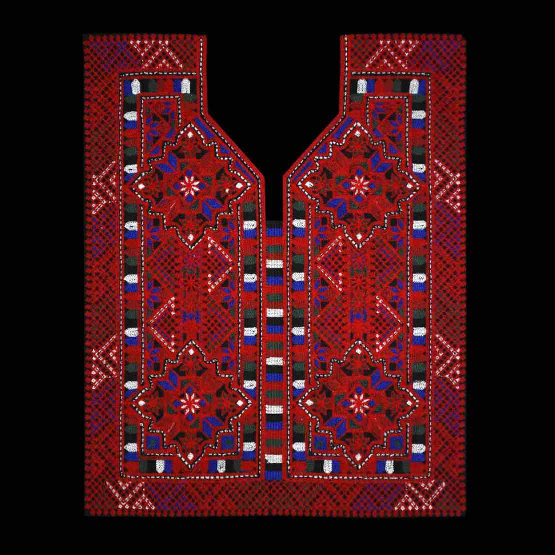 Handmade Balochi Embroidered Dress Panel - Mozaic Design - ShopiPersia
