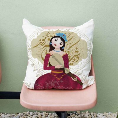 Printed Velvet Cushion Cover – Girl Design (Set of 2)
