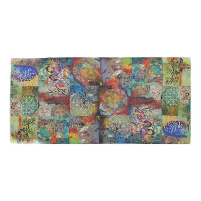 Persian Print Shawl for Women Artistic Calligraphy Poetry
