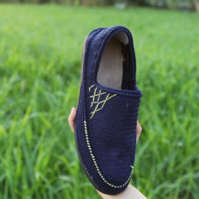 Giveh Shoes – Persian Handcrafted Breathable Footwear Navy Blue Model