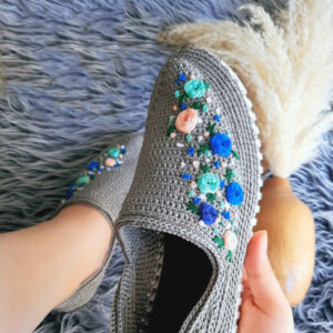 Giveh Shoes Handcrafted Breathable Persian Footwear Flower