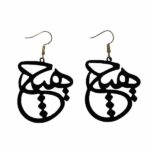 Persian Acrylic Earrings Model Calligraphy Hich