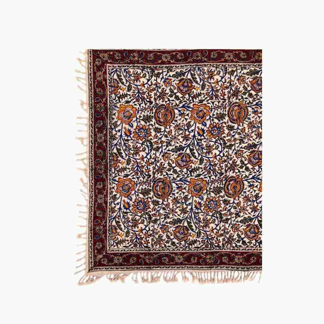 Persian Tablecloth: Isfahan’s Traditional Kalamkari Block Print Qajar