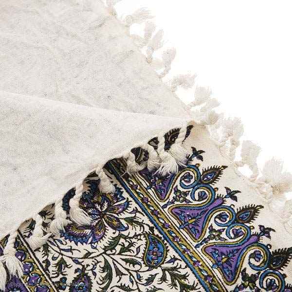 Persian Tablecloth: Isfahan’s Traditional Kalamkari Block Print Blue