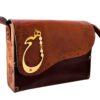 Luxurious Handcrafted Leather Crossbody Bag - Persian Hich Design