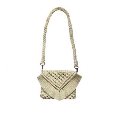 Macrame Crossbody Shoulder Bag Luxurious Handcrafted Par