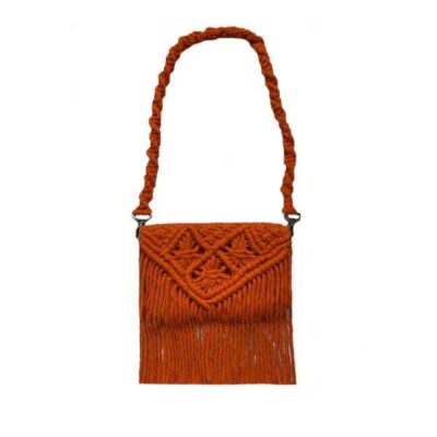 Macrame Crossbody Shoulder Bag Luxurious Handcrafted Knitting