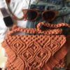 Macrame Clutch Handbag in Boho Style - Model Gandom