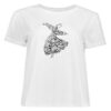 Persian Cotton White T-Shirt Model Sama — Persian Inspired Calligraphy Design