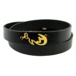 Persian Leather Bracelet for Men and Women - Black Hich