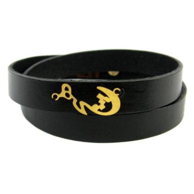 Persian Leather Bracelet for Men and Women – Black Hich