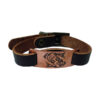 Leather & Copper Bracelet Artistic - Esfand Symbol