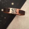 Leather & Copper Bracelet Artistic - Esfand Symbol