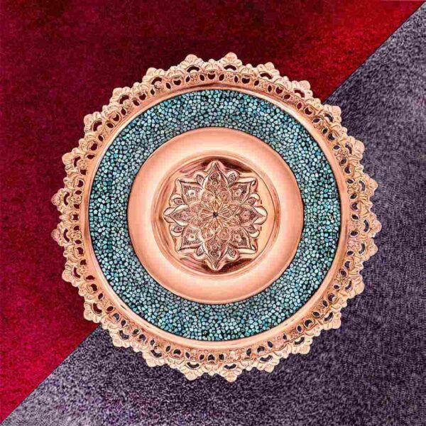 Firuzeh Kubi Honarlux Copper Plate Dish