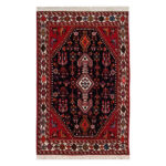 Persian Wool Carpet Hand-Knotted in Isfahan with Tribal Toranj design