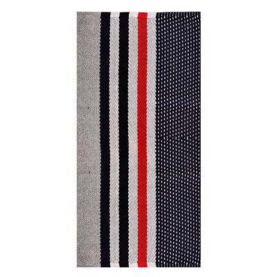 Authentic Persian Jajim Flat-Woven Striped Rug Mat