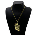 Persian Brass Necklace Minimalist Iran Map