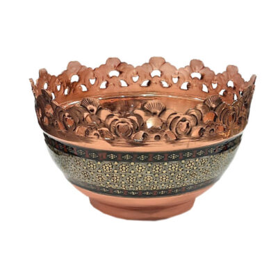 Decorative Nuts Bowl Persian Artisan-Crafted Khatamkari Mahtab