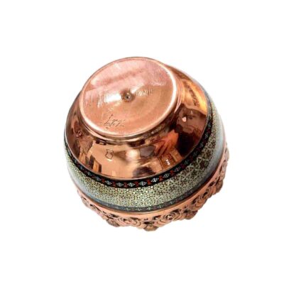 Decorative Nuts Bowl Persian Artisan-Crafted Khatamkari Mahtab
