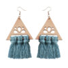 Macrame Tassel Earrings Model Triangle