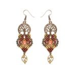 Macrame Earrings Model Tree of Life