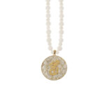 Persian Gold Plated Necklace for Women Hich Calligraphy