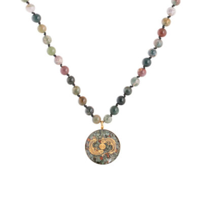 Persian Gold Plated Necklace for Women Esfand Symbol