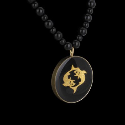 Persian Brass Necklace Artistic Esfand Symbol