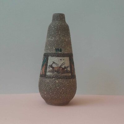 Handcrafted Decorative Persian Pottery Vase with Art Motif Silik