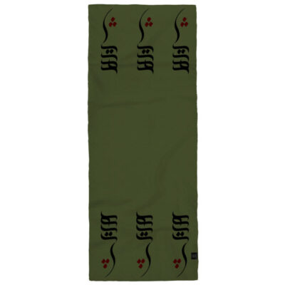 Solid black Shawl for Women with Persian Calligraphy Hich
