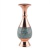 Handcrafted Decorative Persian Inlaid Turquoise Copper Vase Yas