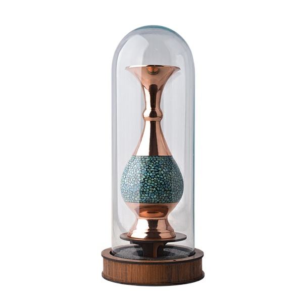 Handcrafted Decorative Persian Inlaid Turquoise Copper Vase Yas